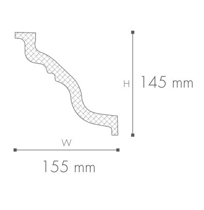 Listwa sufitowa Nomastyl TL Wysokość 15 cm