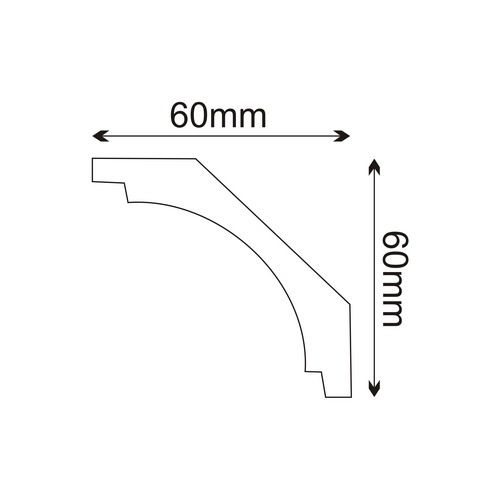 Listwa sufitowa MDB145F (elastyczna) Wysokość 6 cm