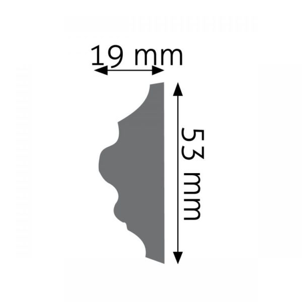 Listwa ścienna LNZ05 Wysokość 5,3 cm